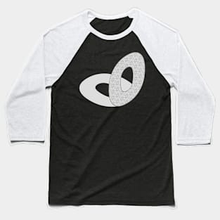 Isometric Alphabet Letter, Letter O Baseball T-Shirt